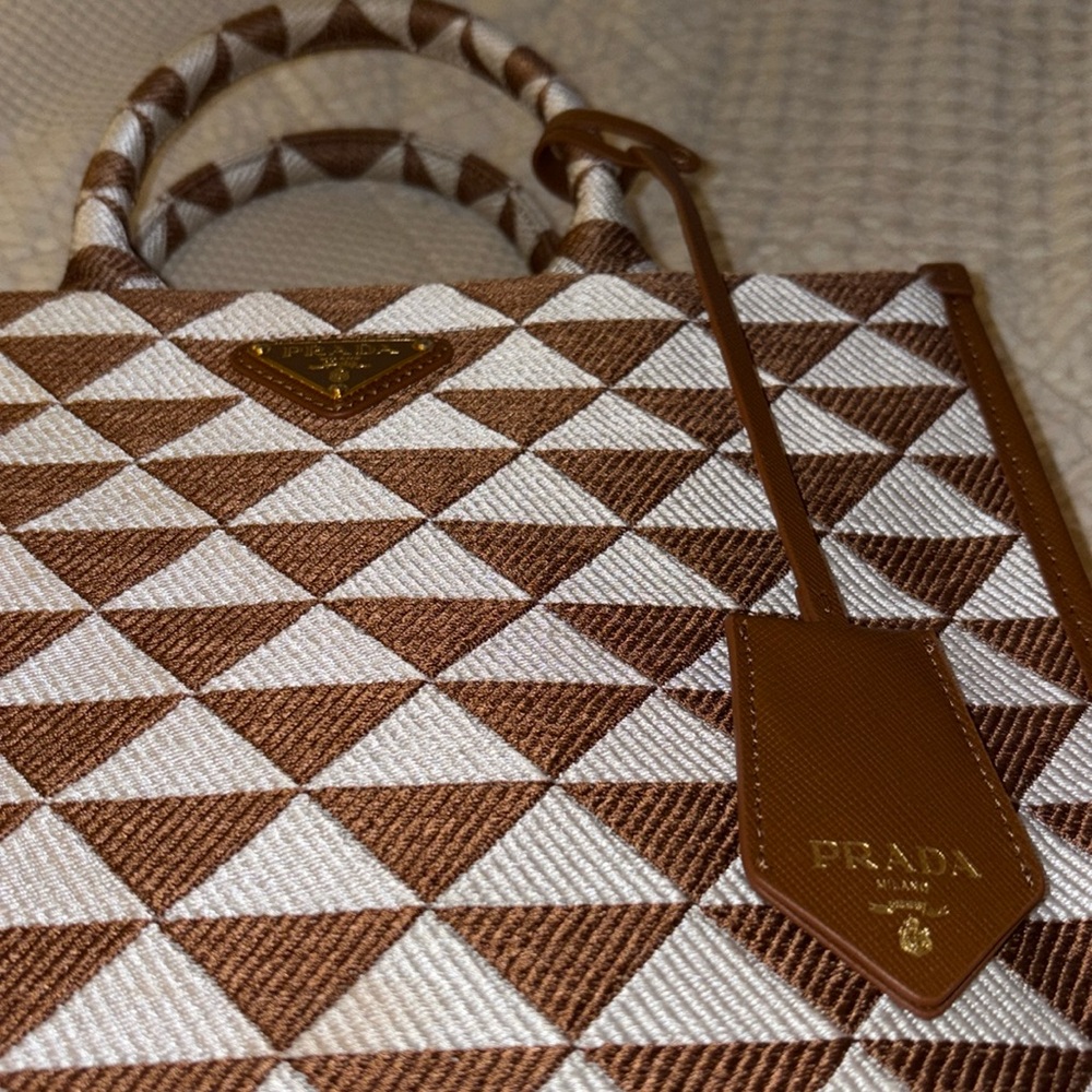 Prada small Symbole jacquard tote bag - Picture 9 of 12